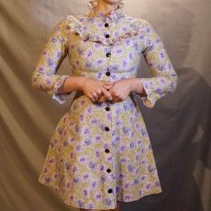 Vintage 1960s mini prairie dress